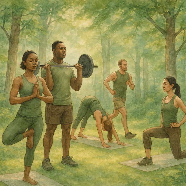 Athlete using smartphone app during workout to maintain a sustainable fitness mindset