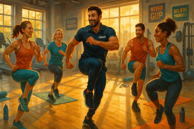 Fitness coach discussing client retention strategies with a client