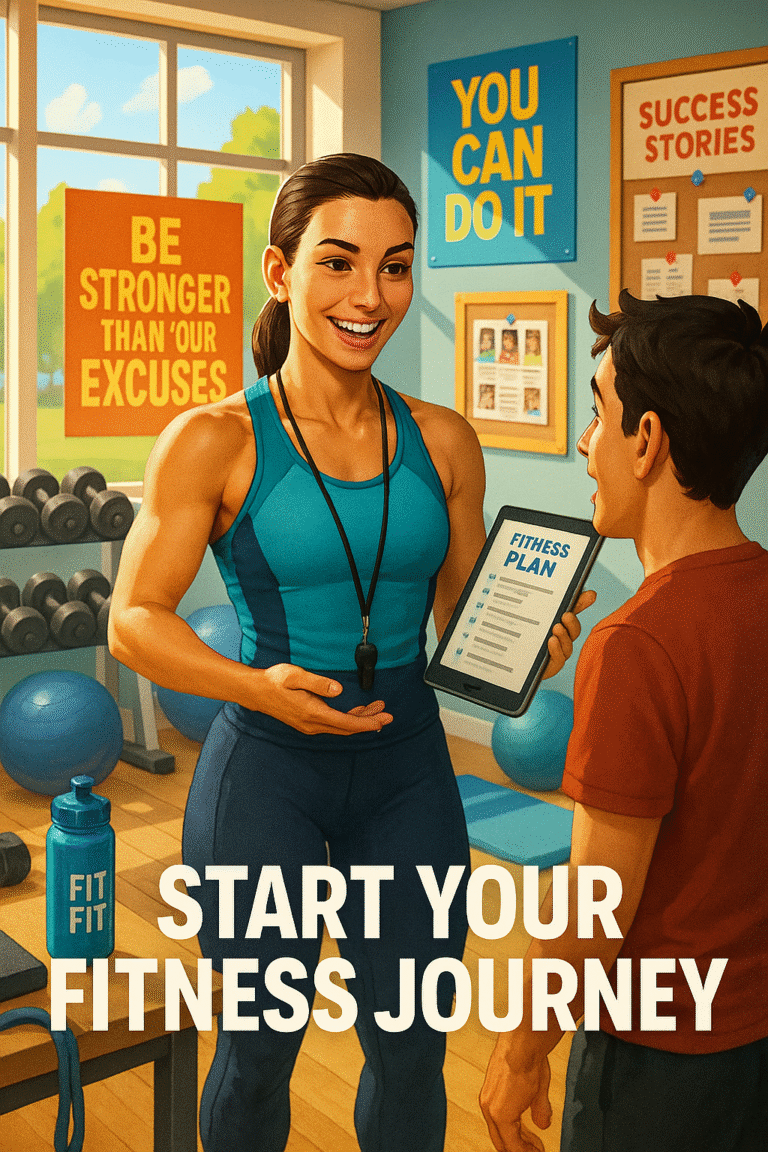 Fitness coach using Synrgetic app for effective client onboarding
