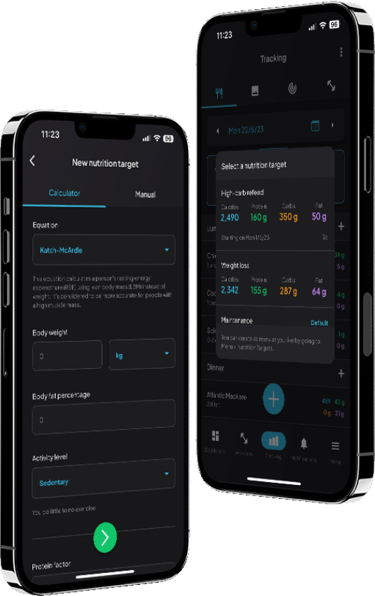 Customisable nutritional goals